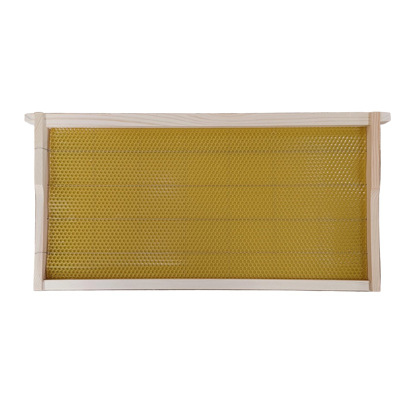 Deep Frames with Wired Beeswax Foundation