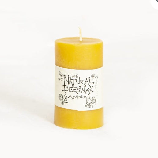 Natural beeswax candle