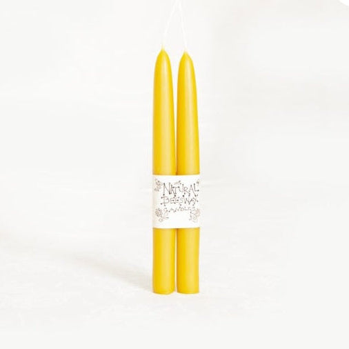 9 inch Tapered Beeswax Candles