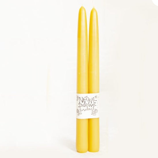 12 inch Tapered Beeswax Candles