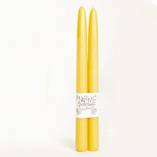 12 inch Tapered Beeswax Candles